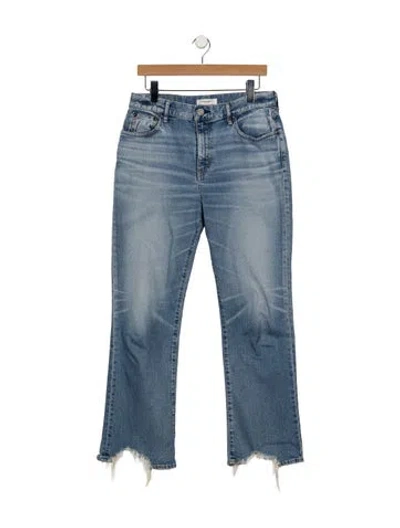 Pre-owned Moussy Vintage High-rise Flared Jeans In Blue