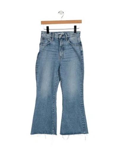 Pre-owned Moussy Vintage High-rise Flared Jeans In Blue