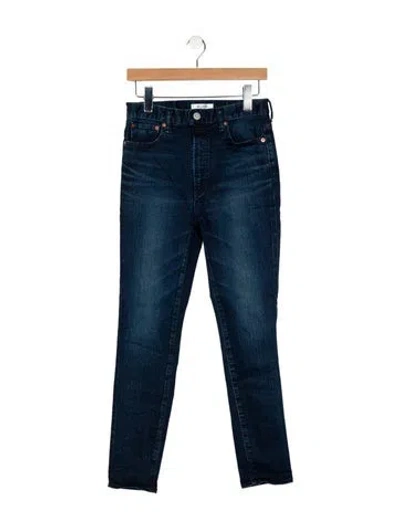Pre-owned Moussy Vintage High-rise Skinny Leg Jeans In Blue
