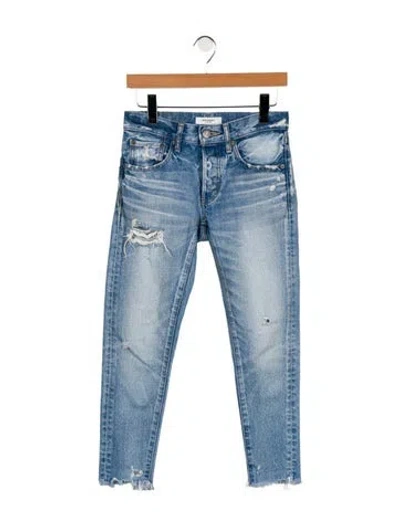 Pre-owned Moussy Vintage High-rise Skinny Leg Jeans In Blue