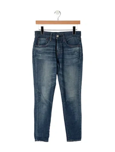 Pre-owned Moussy Vintage High-rise Skinny Leg Jeans In Blue