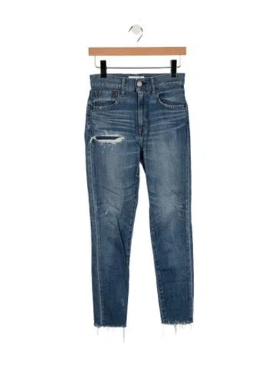 Pre-owned Moussy Vintage High-rise Skinny Leg Jeans In Blue