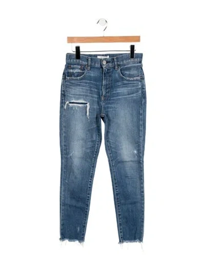 Pre-owned Moussy Vintage High-rise Skinny Leg Jeans In Blue