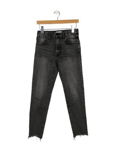 Pre-owned Moussy Vintage High-rise Skinny Leg Jeans In Gray