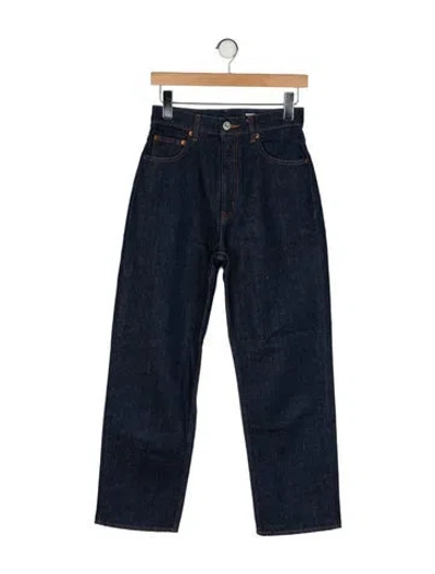 Pre-owned Moussy Vintage High-rise Straight Leg Jeans In Blue