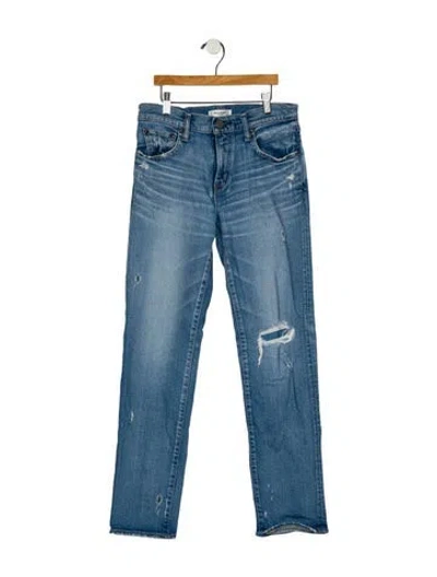 Pre-owned Moussy Vintage High-rise Straight Leg Jeans In Blue