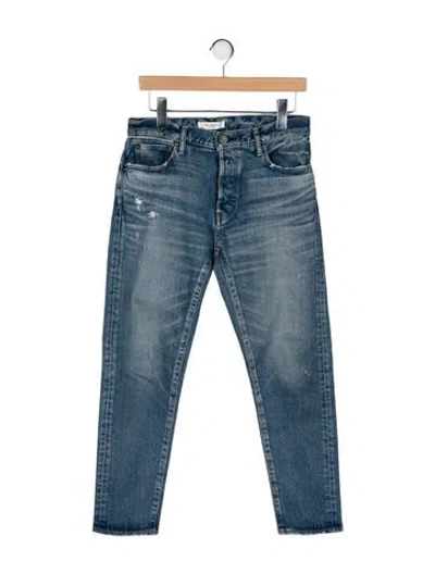 Pre-owned Moussy Vintage High-rise Straight Leg Jeans In Blue