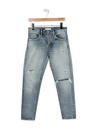 Pre-owned Moussy Vintage High-rise Straight Leg Jeans In Blue