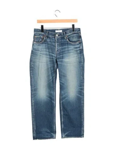 Pre-owned Moussy Vintage High-rise Straight Leg Jeans In Blue