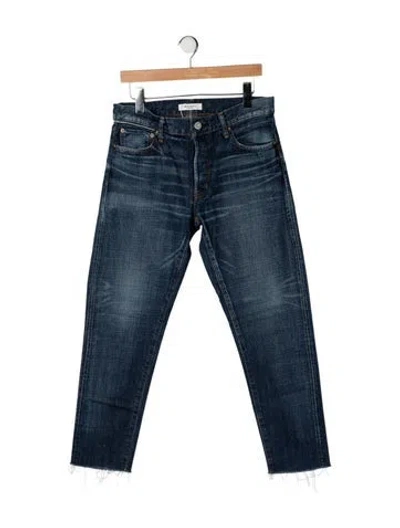 Pre-owned Moussy Vintage High-rise Straight Leg Jeans In Blue