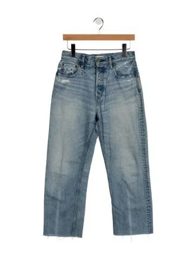 Pre-owned Moussy Vintage High-rise Straight Leg Jeans In Blue