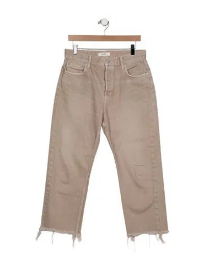 Pre-owned Moussy Vintage High-rise Straight Leg Jeans In Gray