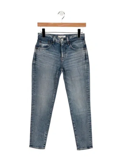 Pre-owned Moussy Vintage High-rise Straight Leg Jeans W/ Tags In Blue