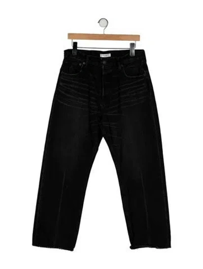 Pre-owned Moussy Vintage High-rise Wide Leg Jeans In Black