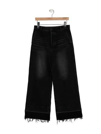Pre-owned Moussy Vintage High-rise Wide Leg Jeans In Black