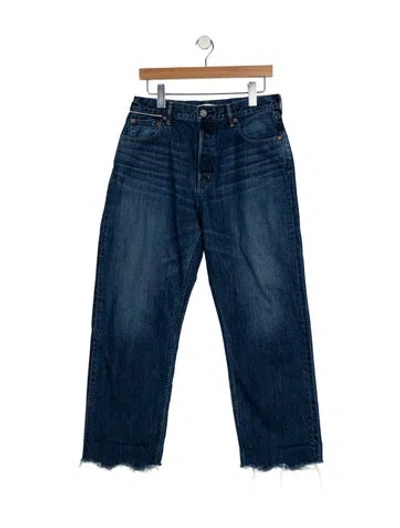 Pre-owned Moussy Vintage High-rise Wide Leg Jeans In Blue