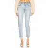 Moussy Hillrose High Rise Skinny Jean In Light Wash In Blue