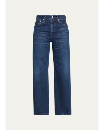 Moussy Vintage Id Straight-leg Jeans In Blue