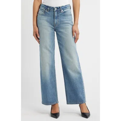 Moussy Vintage Idabel High Waist Straight Leg Jeans In Blue