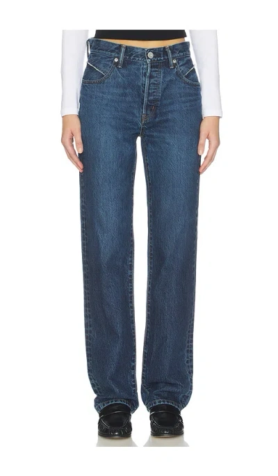 Moussy Vintage Lara Western Straight Leg Jeans In Blue