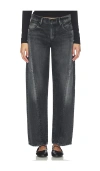 Moussy Vintage Largo Remake Wide Tapered Jeans In Black