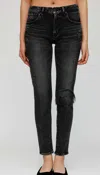 Moussy Vintage Lenwood Skinny Jean In Black In Black