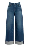 Moussy Vintage Levittown Stretch Super-wide Jeans In Medium Wash