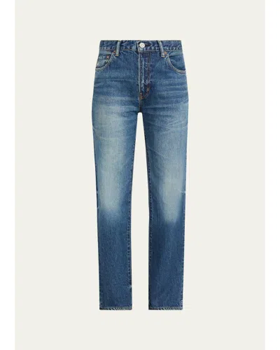 Moussy Vintage Leyde Straight-leg Jeans In Blue