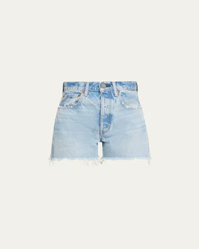 Moussy Vintage Lincoln Denim Shorts In Blue