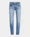Moussy Vintage Mallard Slim Straight Jeans In Ltblu