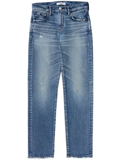 Moussy Vintage Linden Straight-leg Jeans In Blue