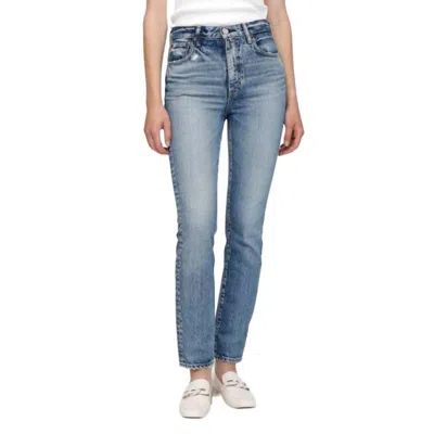 MOUSSY VINTAGE LOMBARD SLIM STRAIGHT JEAN IN BLUE