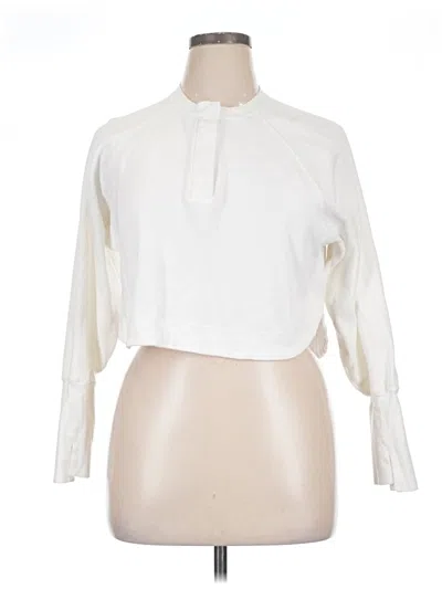 Pre-owned Moussy Vintage Long Sleeve Blouse In Ivory