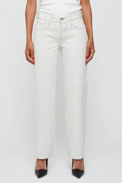 Moussy Vintage Low Rise Straight Jean In Mix White