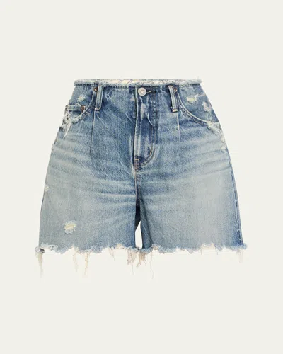 Moussy Vintage Ludlow Distressed Denim Shorts