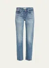 Moussy Vintage Mallard Slim Straight Jeans In Dark Blue