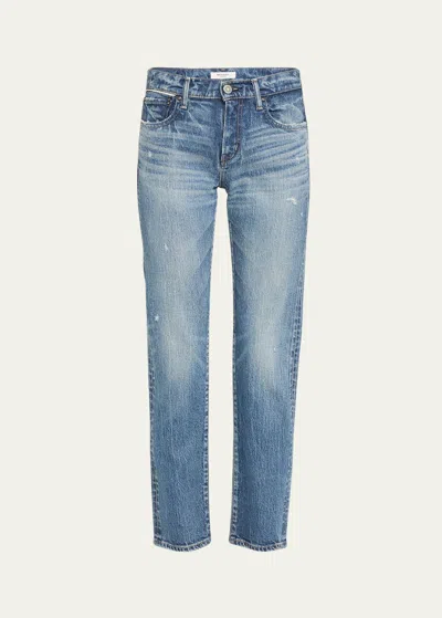 Moussy Vintage Mallard Slim Straight Jeans In Blue