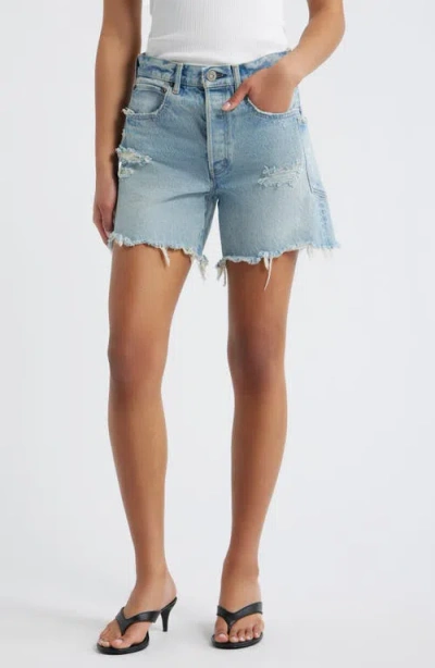 Moussy Vintage Mckendree Long Shorts In Blue