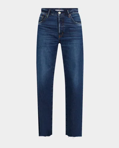 Moussy Vintage Medley Straight Jeans In Blue