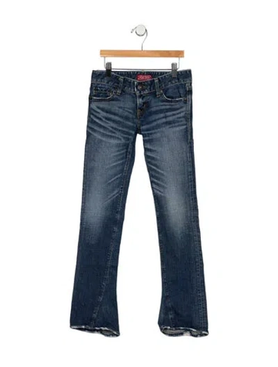 Pre-owned Moussy Vintage Mid-rise Flared Jeans In Blue