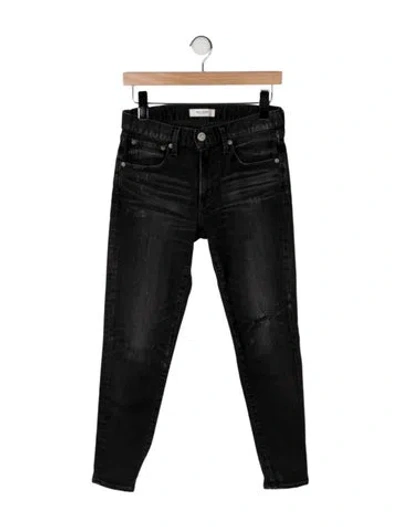 Pre-owned Moussy Vintage Mid-rise Skinny Leg Jeans In Black