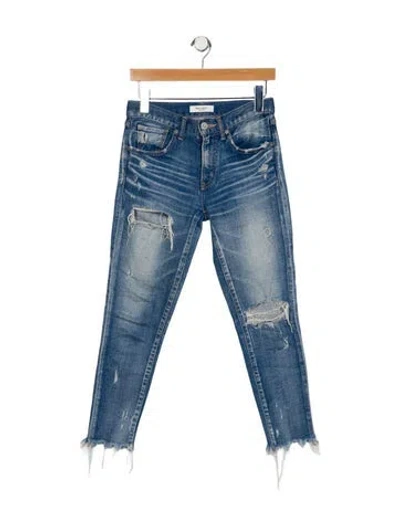 Pre-owned Moussy Vintage Mid-rise Skinny Leg Jeans In Blue