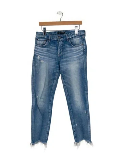 Pre-owned Moussy Vintage Mid-rise Skinny Leg Jeans In Blue