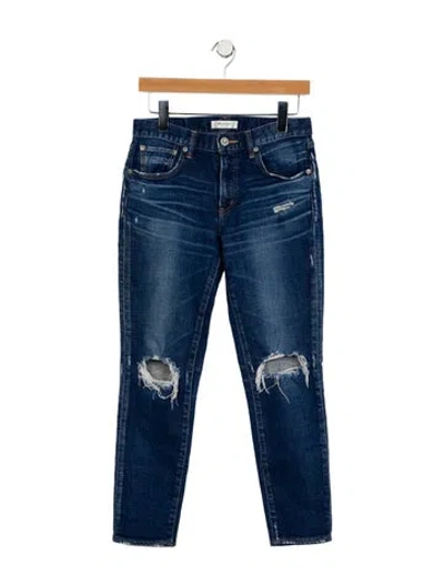 Pre-owned Moussy Vintage Mid-rise Skinny Leg Jeans In Blue