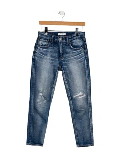 Pre-owned Moussy Vintage Mid-rise Skinny Leg Jeans In Blue