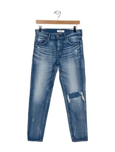 Pre-owned Moussy Vintage Mid-rise Skinny Leg Jeans In Blue