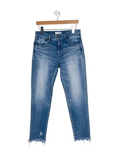Pre-owned Moussy Vintage Mid-rise Skinny Leg Jeans In Blue