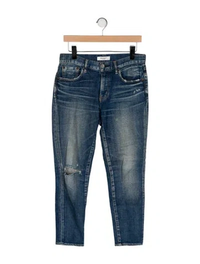 Pre-owned Moussy Vintage Mid-rise Skinny Leg Jeans In Blue