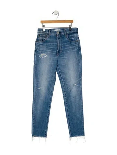 Pre-owned Moussy Vintage Mid-rise Skinny Leg Jeans In Blue