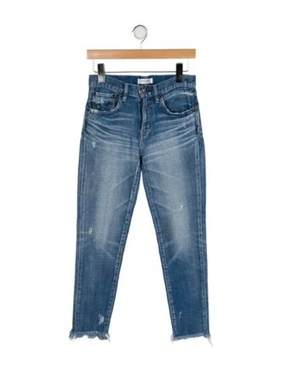 Pre-owned Moussy Vintage Mid-rise Skinny Leg Jeans In Blue